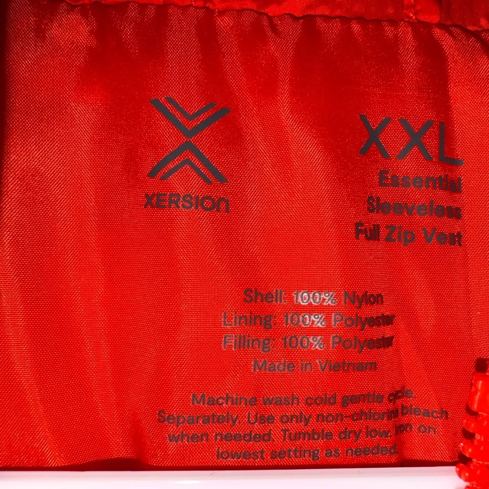 Xersion Men's Bright Red Puffer Vest XXL - Picture 3 of 5